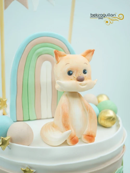 Tilki Figürlü Konsept Pasta
