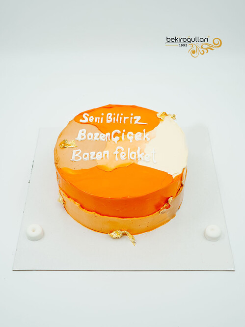 Turuncu Tonları Naked Sıvama Pasta