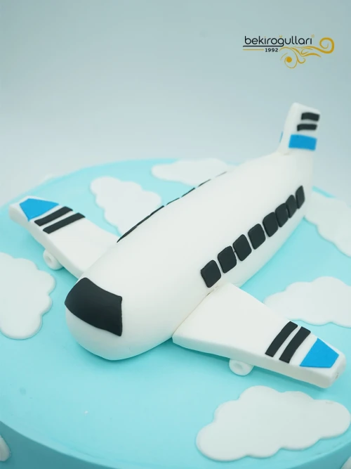 Uçak Figürlü Butik Pasta