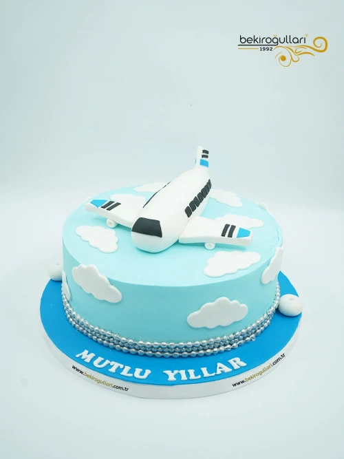 Uçak Figürlü Butik Pasta
