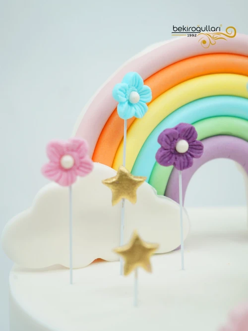 Unicorn Ve Gökkuşağı Butik Pasta