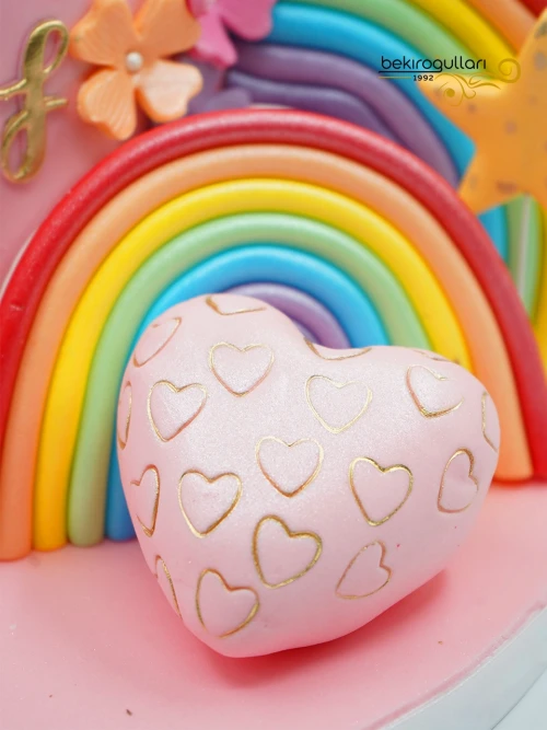 Unicorn ve Kız Çocuk Pasta