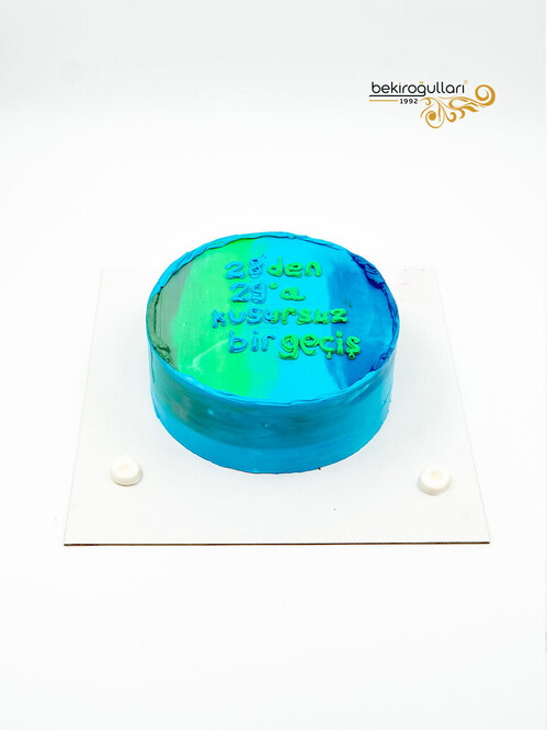 Yeşil Mavi Naked Sıvama Pasta