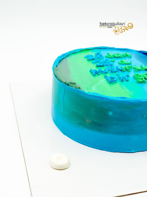 Yeşil Mavi Naked Sıvama Pasta