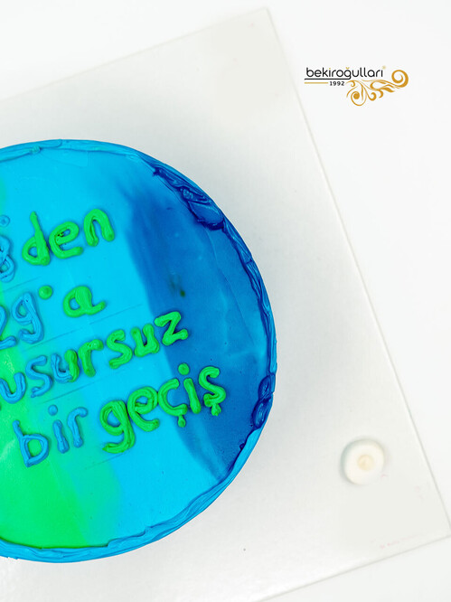 Yeşil Mavi Naked Sıvama Pasta