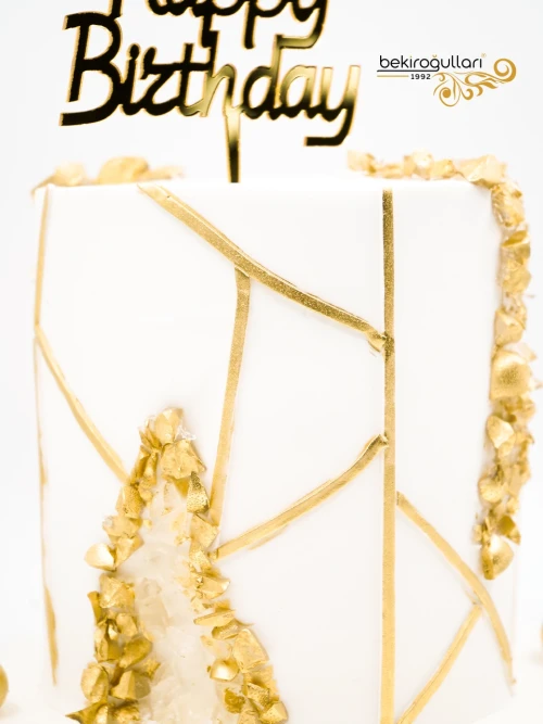 Beyaz Gold Detay Butik Pasta