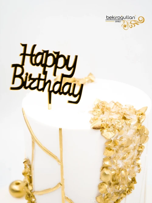 Beyaz Gold Detay Butik Pasta