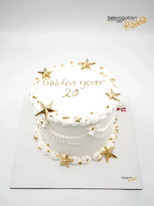 Gold Yıldız Detay Beyaz Naked Pasta