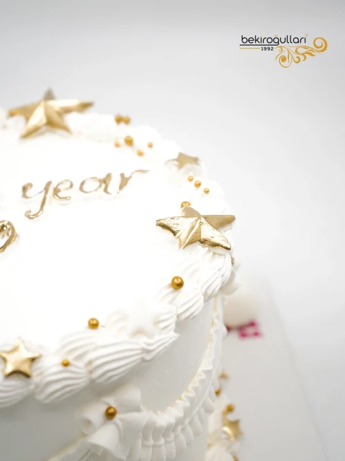 Gold Yıldız Detay Beyaz Naked Pasta