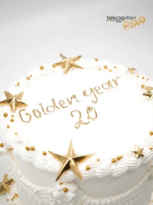 Gold Yıldız Detay Beyaz Naked Pasta