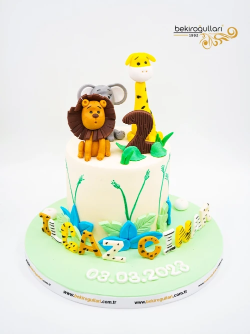 Hayvanlar Alemi Tasarım Pasta