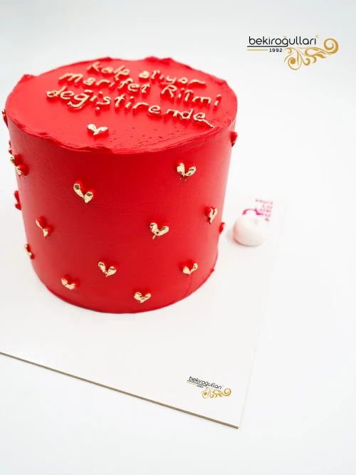 Kırmızı Ve Gold Detay Naked Pasta