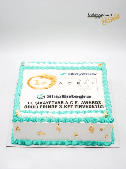 Marka Özel Kare Resimli Pasta