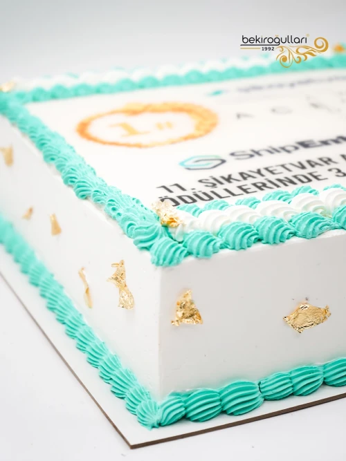 Marka Özel Kare Resimli Pasta