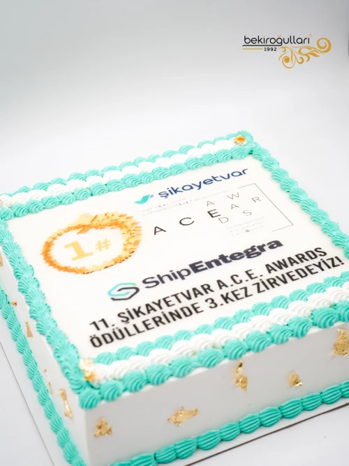 Marka Özel Kare Resimli Pasta