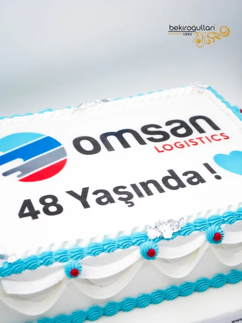 Marka Özel Tasarım Kare Resimli Pasta