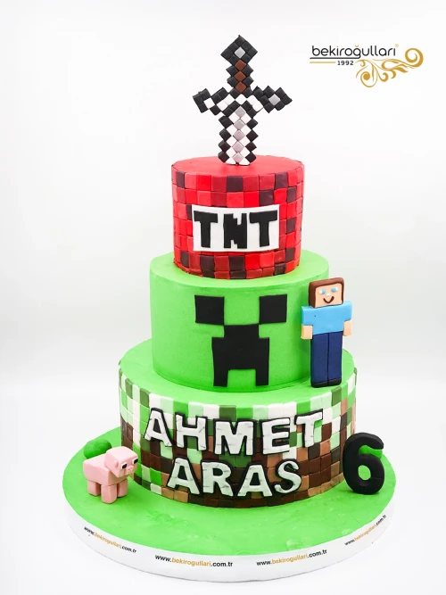Minecraft Tasarım Pasta