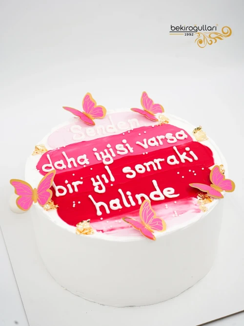 Pembe Kelebek Detay Naked Pasta