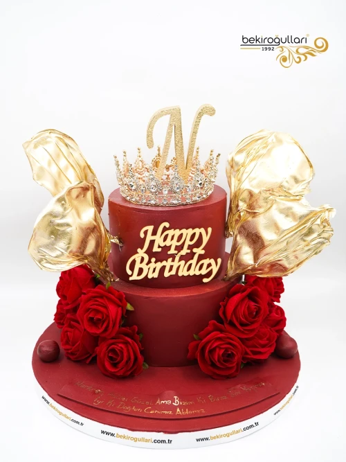 Taç Ve Gül Detay Konsept Pasta