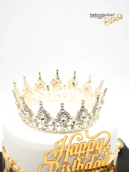 Taç Ve Leopar Detay Konsept Pasta