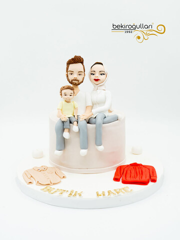 Aile Temalı Konsept Pasta