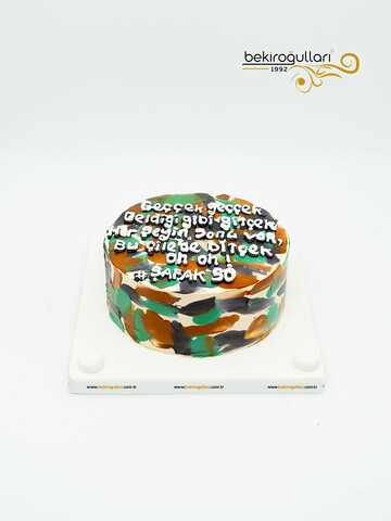 Asker Temalı Sıvama Pasta