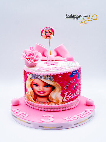 Barbi Temalı Konsept Pasta