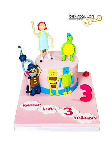 Çizgi Film Model Konsept Doğum Günü Pastası