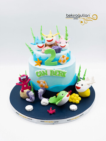 Deniz Hayvanları Konsept Pasta