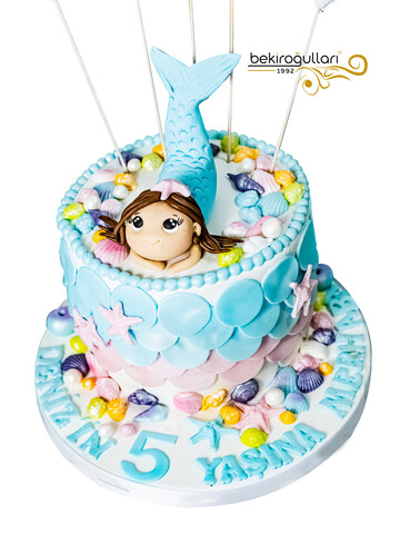 Deniz Kızı Model Konsept Doğum Günü Pastası