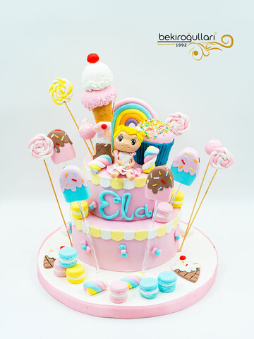 Dondurma Şeker Temalı Pasta