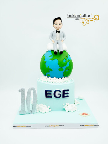 Dünya Temalı Butik Pasta