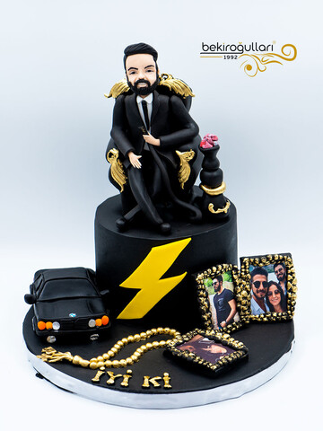 Figür Araba Tesbih Detaylı Konsept Pasta