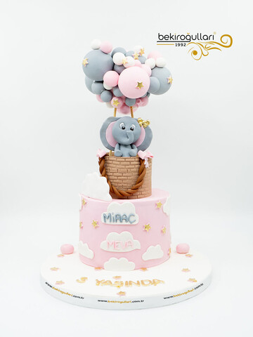 Fil ve Balonlar Pasta