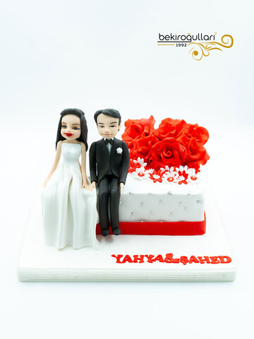 Gelin Damat Nişan Konsept Pasta