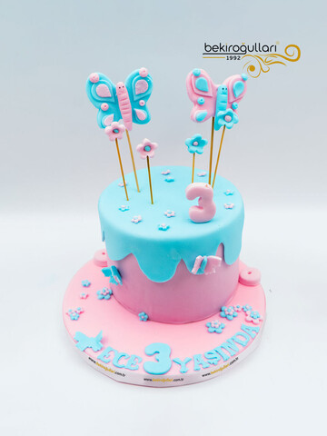 Kelebek Detaylı Konsept Pasta