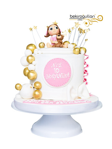 Kız Çocuk Ayıcık Model Konsept Doğum Günü Pastası
