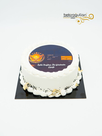 Logolu Yuvarlak Pasta