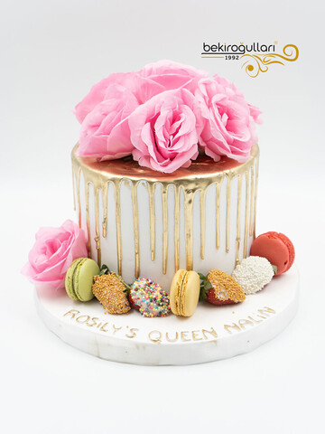 Makaronlu Çiçekli Konsept Pasta