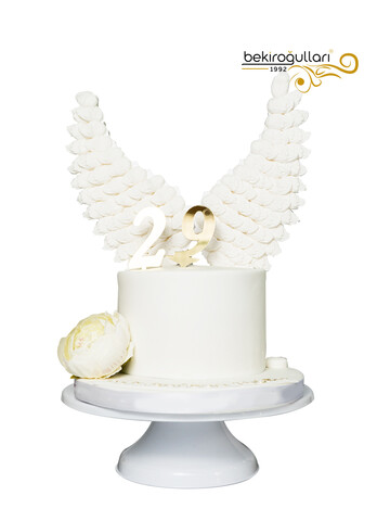 Melek Kanatlı Model Konsept Doğum Günü Pastası