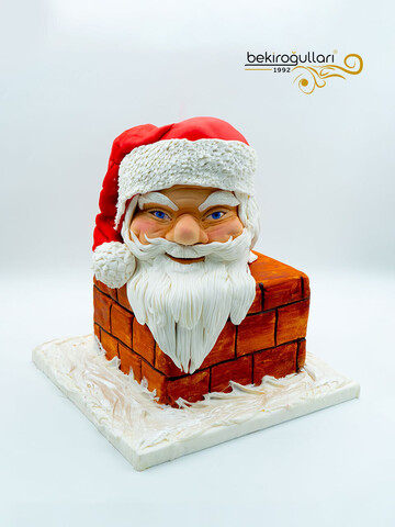 Noel Baba Büst Tasarım Pasta