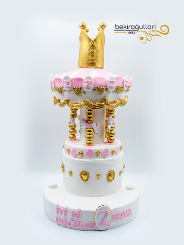 Pembe Renkli Atlı Karınca Temalı Pasta