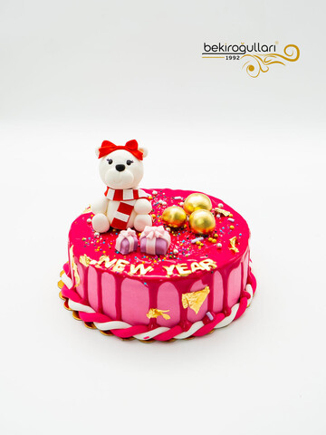 Pembe Yılbaşı Pasta