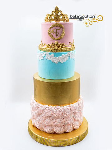 Prenses Temalı Konsept Pasta