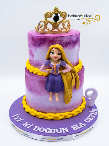 Rapunzel Temalı Konsept Pasta