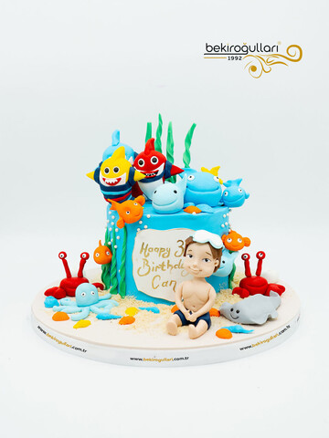 Renkli Balıklar Butik Pasta