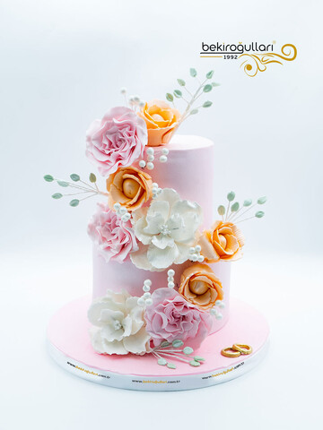 Renkli Güller Konsept Pasta