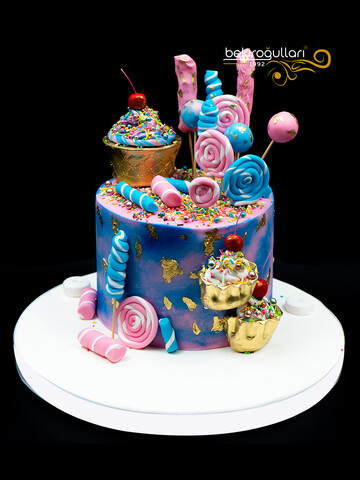 Renkli Şekerler Model Konsept Pasta