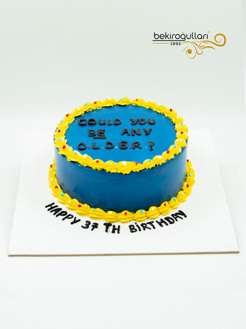 Sarı Süslemeli Sıvama Pasta