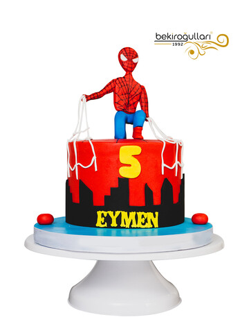 Spiderman Model Konsept Doğum Günü Pastası